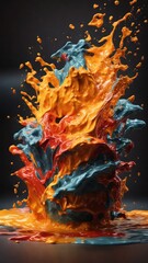 Splash paint art