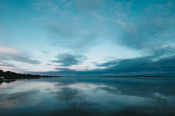 zachód słońca balaton turkus jezioro