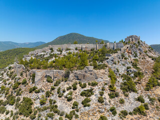 Fototapeta na wymiar Softa Castle view in Bozyazi Town - Turkey