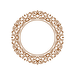 mandala round frame with ornament
