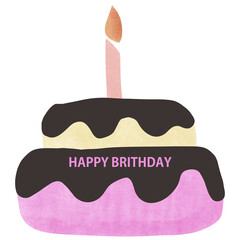 Birthday cake with 1 candle