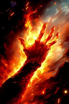 fire in hand