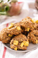 Apple oatmeal cookies