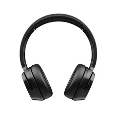 Fototapeta premium Black headphone isolate on transparent background