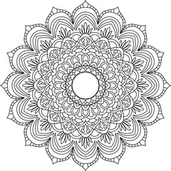 Outline mandala background