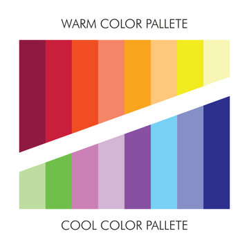 Warm and Cool Color Palette with Solid Colors