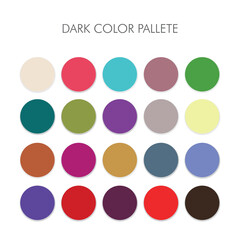 Set of dark color palette
