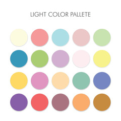 Set of light color palette