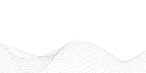 Abstract grey, white smooth element swoosh speed wave modern stream background. Abstract wave line for banner, template, wallpaper background with wave design. Digital frequency track equalizer.