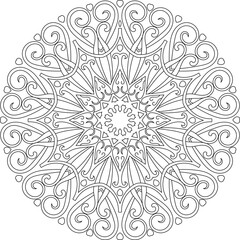 Outline mandala background