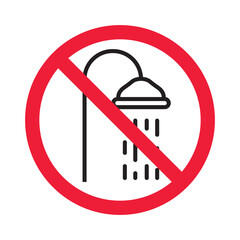 Prohibited siren vector icon. No police icon. Forbidden siren light icon. No police siren sign. Warning, caution, attention, restriction, danger flat sign design symbol pictogram