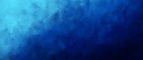 Blue sea waves. Vector watercolor background for cover design, card, flyer, poster. Summer illustration. Dark blue ocean waves. Grunge vector texture. © Maribor