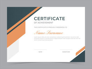 Modern Certificate Template Vector Design