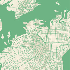 map of the world, Editable vector street map of town. Vector illustration