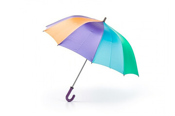Colorful umbrella isolated on white background .Generative Ai.