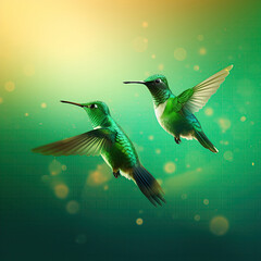 hummingbird in flight