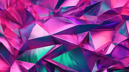 Fototapeta premium Abstract background with triangles, pink and purple colors.