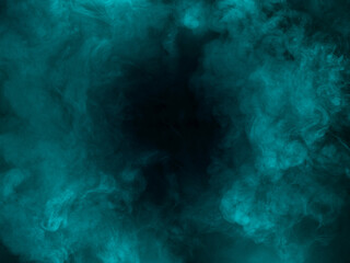 Blue celestial smoke in dark background. Paradise Texture and desktop picture	