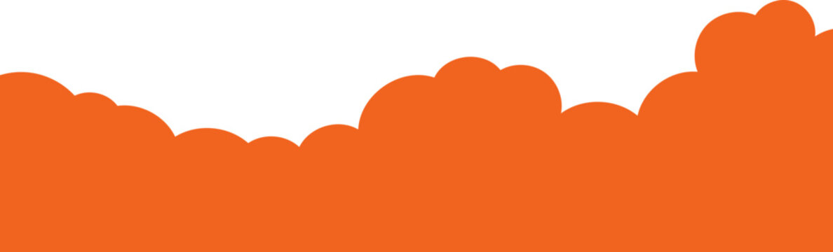 Orange cloud border frame