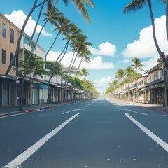 Naklejka premium hawaii street and summer scenes.