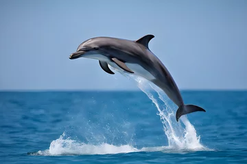 Tuinposter dolphin jumping out of water © Images Guru