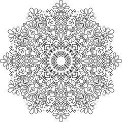 Outline mandala background