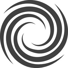 Spiral and swirl motion twisting circles design element set