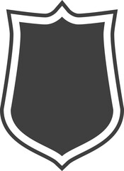 Shield black and white logo. Guarantee