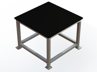 Machine Table with 1200 X 1200 Top 3D model