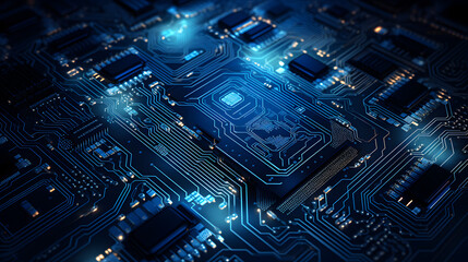 blue circuit board