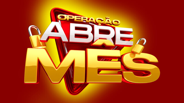 selo 3d ''opera&ccedil;&atilde;o abre m&ecirc;s''