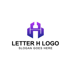 H letter mark logo design