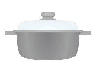 Isolated cooking pot. vector illustration