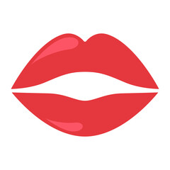 Lips icon vector on trendy style for design and print