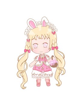 "Chibi Rabbit Girl" is a perfect choice for adding a touch of enchantment and sweetness to any project.