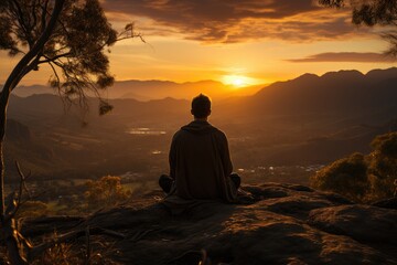Person meditating in yoga pose