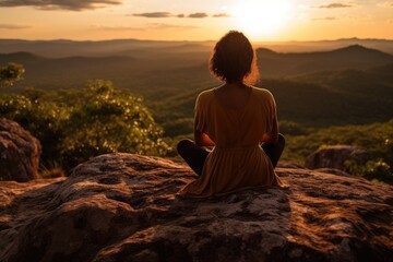 Person meditating in yoga pose
