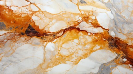 White and red marble wallpaper background texture. White-orange marble stone wall structure. Generative AI.