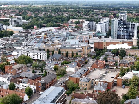 Basingstoke town Hampshire UK drone,aerial