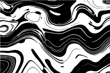 Fototapeta premium Abstract vector wavy seamless pattern. Trendy retro psychedelic background in 60s, 70s, 80s style. Texture in y2k aesthetic.