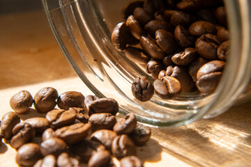 coffee beans in a cup