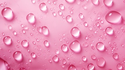 liquid water drop on pink background, texture or pattern for wallpaper, generative ai