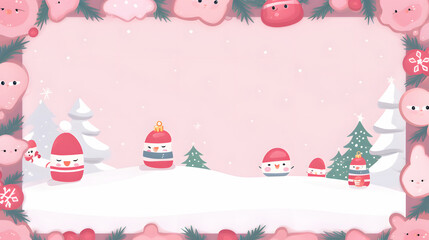 Fototapeta premium anime style christmas background