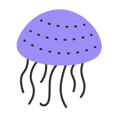 Jellyfish Doodle Icon