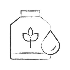 Hand drawn bio fuel illustration icon