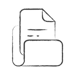 Hand drawn Folder Files illustration icon