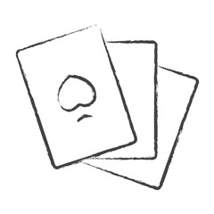 Hand drawn Playing cards illustration icon