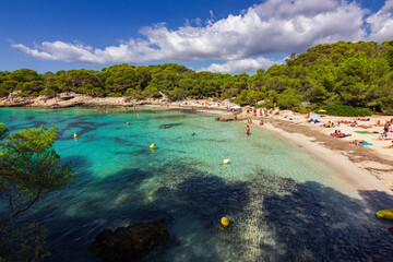 Beautiful beach "Cala en Turqueta" in the south of Menorca (Spain)