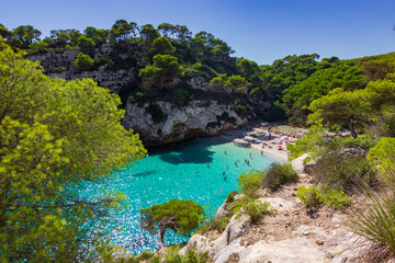 Macarelleta beach in the south of Menorca (Spain)