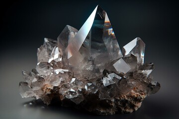 Crystal made of aluminum oxide. Generative AI